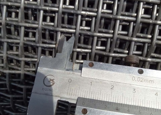 Diameter 4.0mm anyaman Stainless Steel Crimped Wire Mesh Lebar 1.22m
